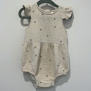 Rylee + Cru Cream Bodysuit with Black Accents